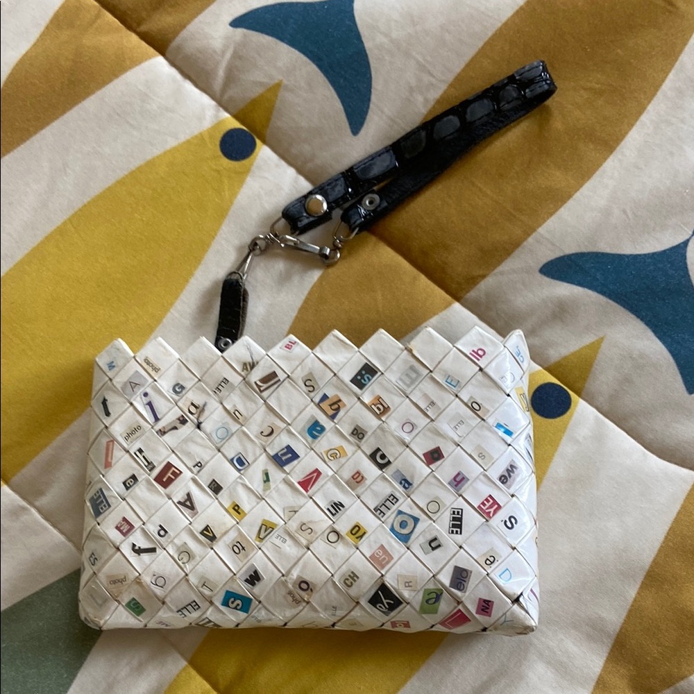 NAHUI OLLIN CANDY WRAPPER CLUTCH/WRISTLET